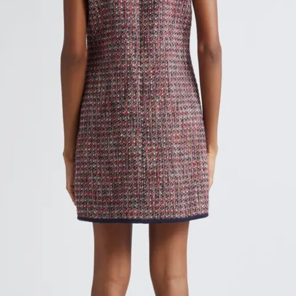 Veronica Beard Sleeveless Tweed Minidress Set Red/Navy Dress size 8 Blazer 10 - Picture 4 of 5